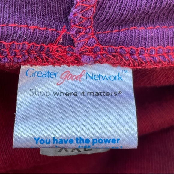 Greater Good Network Sweatshirt Womens XXL Sunshine Zip Hoodie Patchwork BOHO - Picture 8 of 16